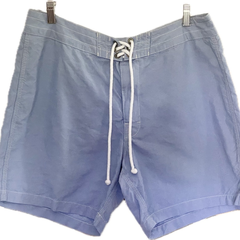 J Crew mens board shorts. Excellent condition. Size 34. Velcro & tie closure.